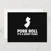 Pork Roll'a New Jersey Thing State NJ Design Briefkaart (Voorkant / Achterkant)