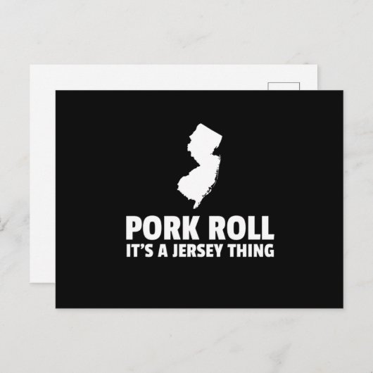 Pork Roll'a New Jersey Thing State NJ Design Briefkaart (Voorkant / Achterkant)