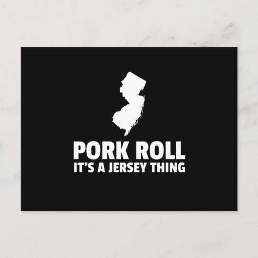 Pork Roll'a New Jersey Thing State NJ Design Briefkaart (Voorkant)