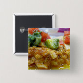 Pork tostada vierkante button 5,1 cm (Voorkant /achterkant)