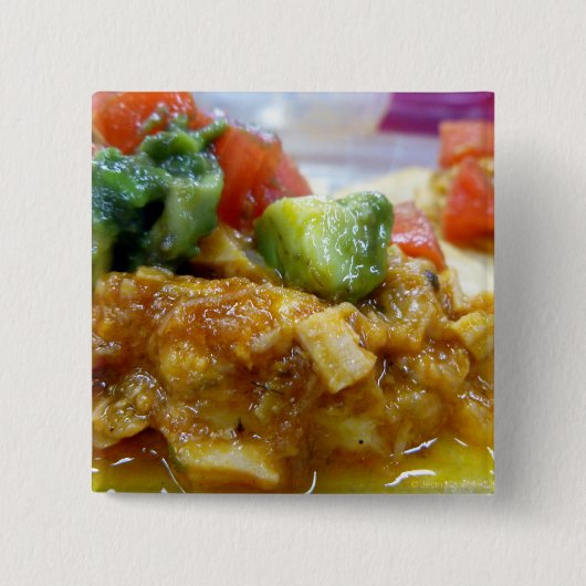 Pork tostada vierkante button 5,1 cm (Voorkant)