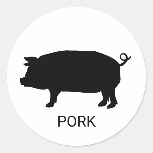 Pork Wedding Meal Choice Ronde Sticker (Voorkant)