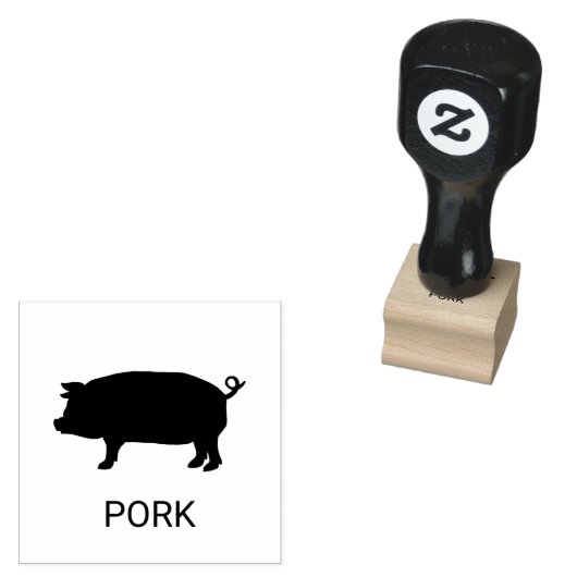 Pork Wedding Meal Choice Rubberstempel (Gestempeld)