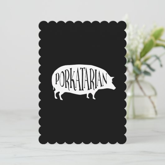 Porkatarian  BBQ Pig Kaart (Staand voorkant)