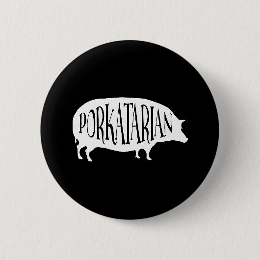 Porkatarian  BBQ Pig Ronde Button 5,7 Cm (Voorkant)