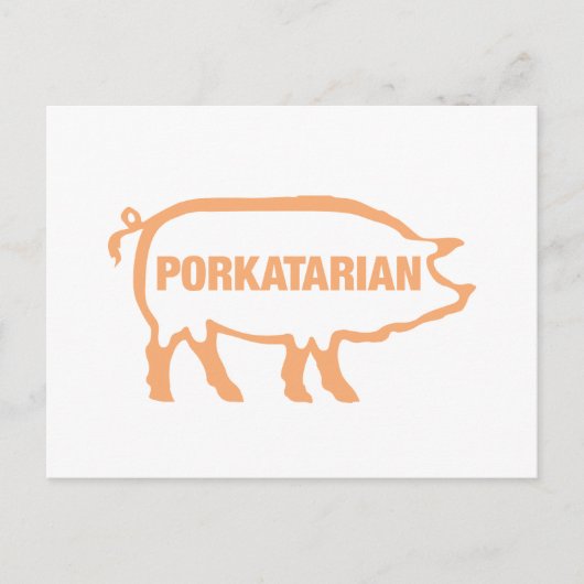 porkatarian briefkaart (Voorkant)