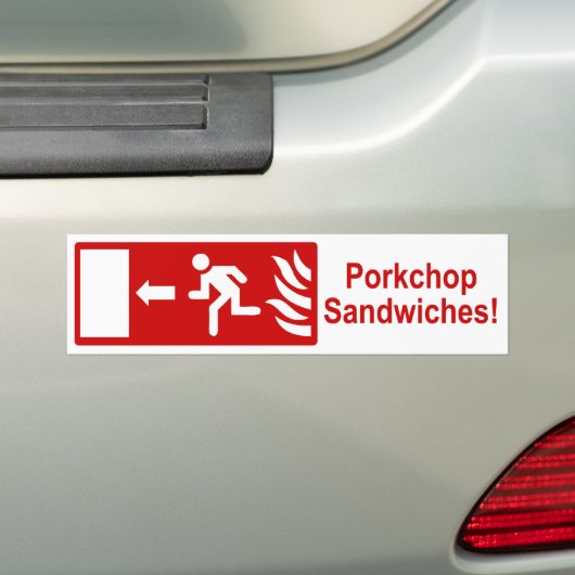 Porkchop Sandwiches-Bumpersticker Bumpersticker (Op auto)
