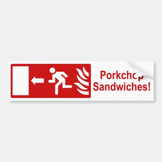 Porkchop Sandwiches-Bumpersticker Bumpersticker (Voorkant)