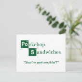 Porkchop Sandwiches Parody Logo Briefkaart (Staand voorkant)