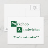 Porkchop Sandwiches Parody Logo Briefkaart (Voorkant / Achterkant)