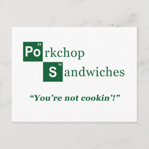 Porkchop Sandwiches Parody Logo Briefkaart