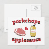 porkchops en appelmoes briefkaart (Voorkant / Achterkant)