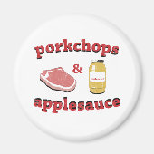 porkchops en appelmoes magneet (Voorkant)