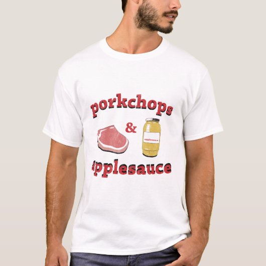 porkchops en appelmoes t-shirt (Voorkant)