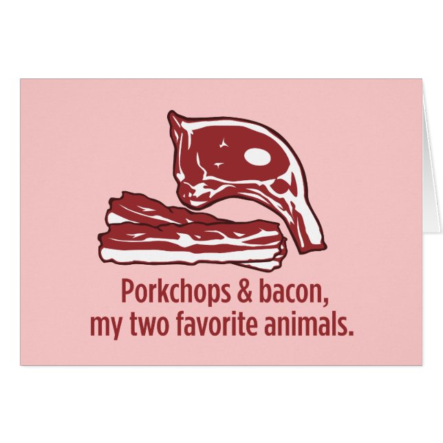 Porkchops en Bacon, mijn twee favoriete dieren (Voorkant Horizontaal)