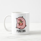Porkcorn Funny Popcorn Pun Koffiemok (Links)