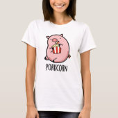 Porkcorn Funny Popcorn Pun T-shirt (Voorkant)
