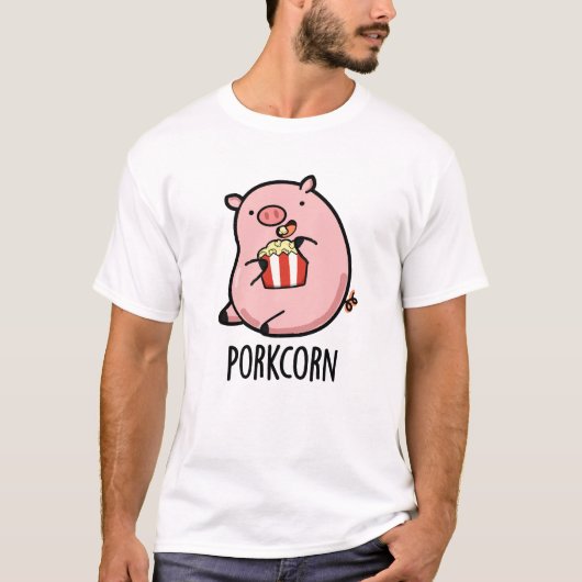 Porkcorn Funny Popcorn Pun T-shirt (Voorkant)