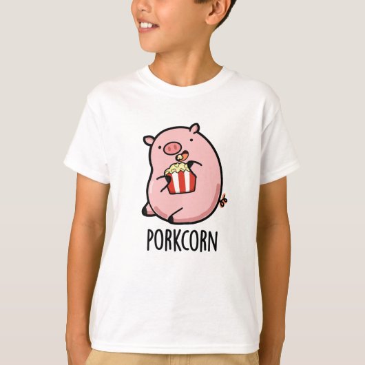 Porkcorn Funny Popcorn Pun T-shirt (Voorkant)