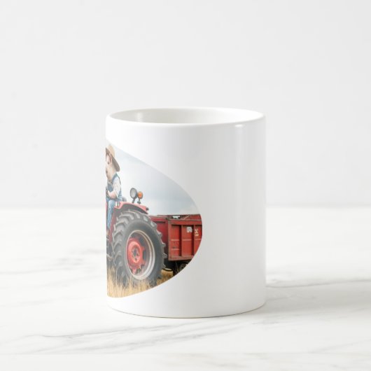 porker on a tractor mug koffiemok (Center)