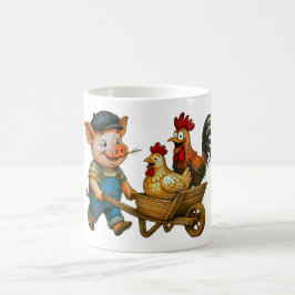Porky chauffeurt de Pikkende Bende Koffiemok