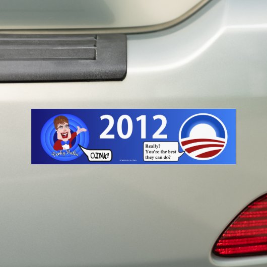 Porky Palin Bumpersticker (Op auto)