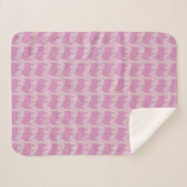 Porky Pals Paarse Roze Kleine Sherpa Deken (Voorkant (horizontaal))