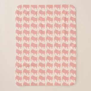 Porky Pals Zalm Roze Kleine Sherpa Deken