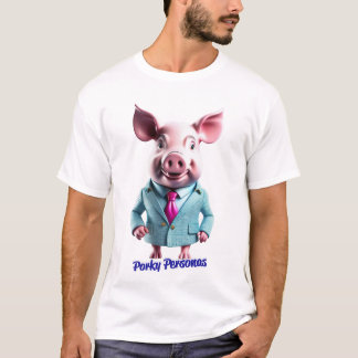 Porky Personas grappige Varken karakters T-shirt