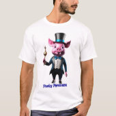 Porky Personas grappige Varken karakters. tovenaar T-shirt (Voorkant)