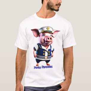 Porky Personas grappige Varken karakters. zeeman T-shirt