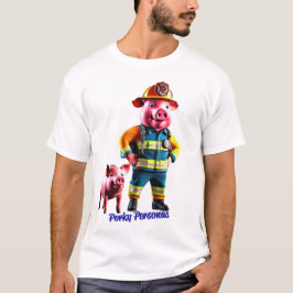 Porky Personas leuke varkens personages T-shirt