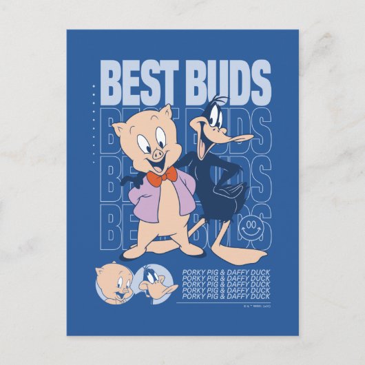 Porky Pig & DAFFY DUCK™ Best Buds Briefkaart (Voorkant)