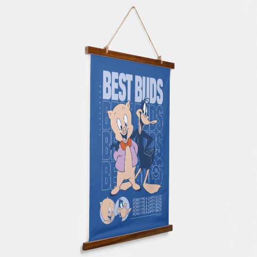 Porky Pig & DAFFY DUCK™ Best Buds Hangend Wandkleed (Gebogen)