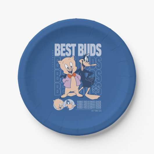 Porky Pig & DAFFY DUCK™ Best Buds Papieren Bordje (Voorkant)