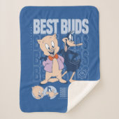 Porky Pig & DAFFY DUCK™ Best Buds Sherpa Deken (Voorkant)
