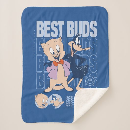Porky Pig & DAFFY DUCK™ Best Buds Sherpa Deken (Voorkant)