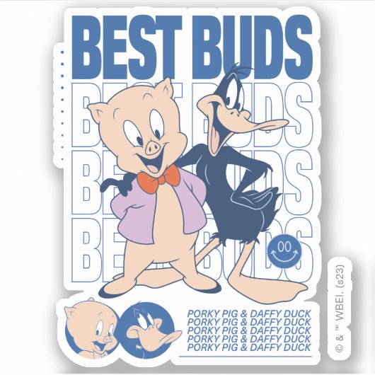 Porky Pig & DAFFY DUCK™ Best Buds Sticker (Voorkant)