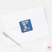 Porky Pig & DAFFY DUCK™ Best Buds Vierkante Sticker (Envelop)