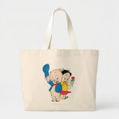 Porky Pig en Petunia Grote Tote Bag (Voorkant)