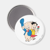 Porky Pig en Petunia Magneet (Voorkant / Achterkant)