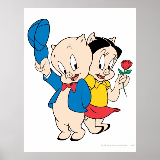 Porky Pig en Petunia Poster (Voorkant)