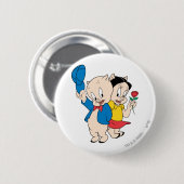 Porky Pig en Petunia Ronde Button 5,7 Cm (Voorkant /achterkant)