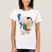 Porky Pig en Petunia T-shirt (Voorkant)