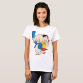 Porky Pig en Petunia T-shirt (Voorkant volledig)