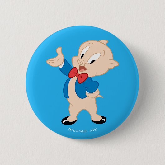 Porky Pig | Klassieke post Ronde Button 5,7 Cm (Voorkant)