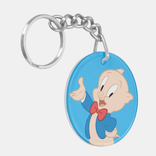Porky Pig | Klassieke post Sleutelhanger (Voorkant Links)