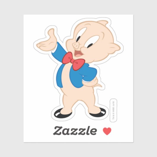 Porky Pig | Klassieke post Sticker (Vel)