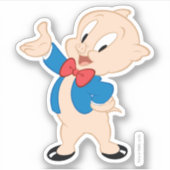 Porky Pig | Klassieke post Sticker (Voorkant)