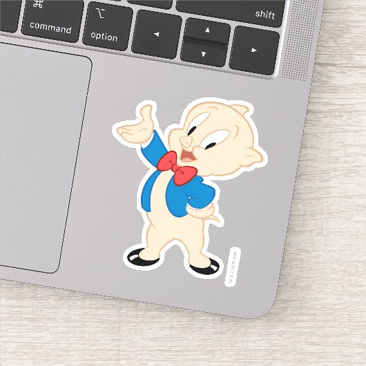 Porky Pig | Klassieke post Sticker (Detail)